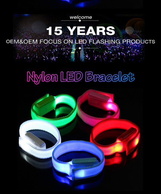Multi Colors Blink Wristbands Led Torch Light Wristband Sports Wristbands Armband